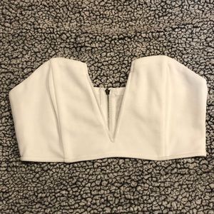 Deep V wired crop top
